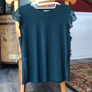 CeCe Green Cap Sleeve T-shirt